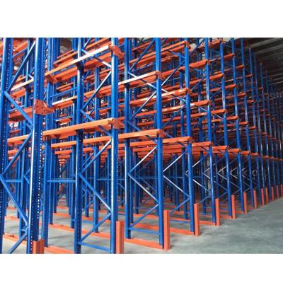 China Heavy Duty Corrosion Protection 1000kg Capacity FILO Rack Pallet Warehouse Drive In Racking for sale