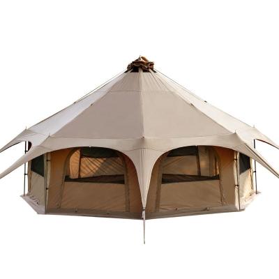 China Rainproof/Large/Comfortable DDP Ready Room in Glamping Bell Tents Stock Customized Outdoor Luxury Dome Teepee for Family Camping for sale