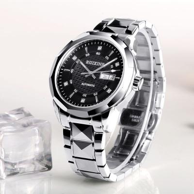 China RUIXINE Japan Day/Date Watches 5ATM Sapphire Glass Tungsten Diamond Automatic Mechanical Steel Men's Wristwatches for sale