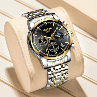 China Fashionable Date NIBOSI 2516 Man Automatic Waterproof Classic Wristwatch Stainless Steel Quartz Watches Wristwatches Wholesale for sale