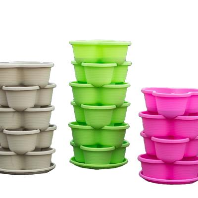 China Chinese Style Jardim Produto Pote Plastico Jardim Vertical Vaso De Flores for sale