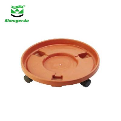 China Wholesale Plastic Potted Plant Flower Color Terracotta Dish Tray Chinese Style Saucer Bottom Saucer With Wheels for sale