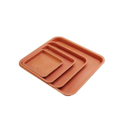 China China Style Clay Terracotta Flower Pots And Square Plastic Planters Factory Saucer Tray Indoor Dish for sale