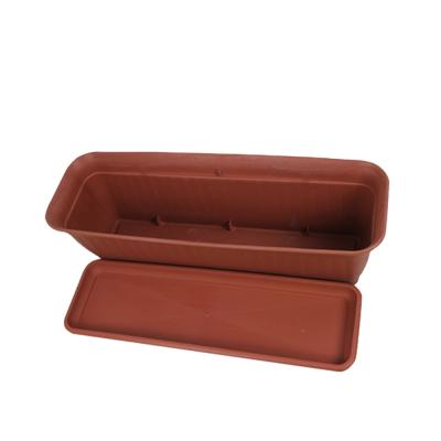 China CLASSIC Wholesale Dish Set Plastic Plant Flower Planter Trays In Pots Cheap Plastic Rectangle Long Saucers for sale