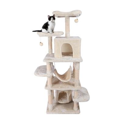 China Sustainable Plant Cat Tree Liner Post Rope Climbing Frame Cat Tree For Cat Climbing for sale