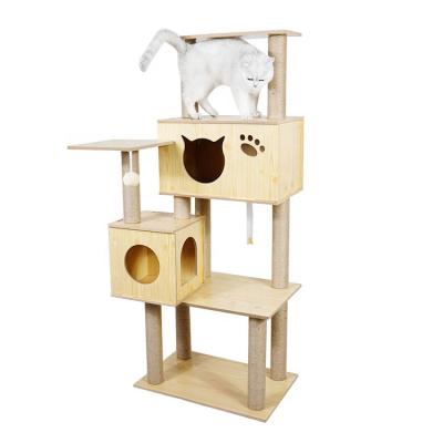 China Sustainable Climbing Tower Cat Tree Housing House Pet Furniture Eco - Friendly for sale