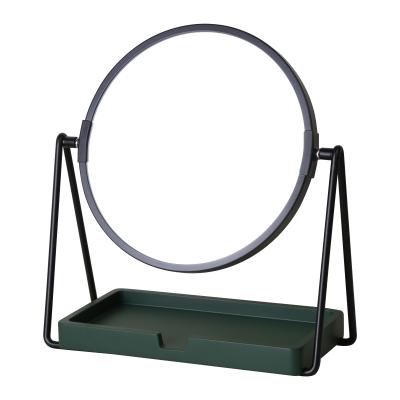 China Mirror Polyresin Tray Base 1X 3X Changing Room Bathroom Table Magnifying Dressing Makeup Mirror for sale