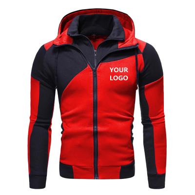 China Direct selling outdoor men's personality double layer zipper cardigan slim hot sale hooded elegant color QUICK DRY sweater for sale