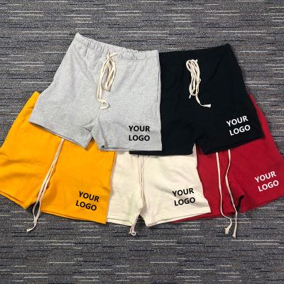 China Anti-wrinkle 2020 new fashion wholesale men's fitness sports shorts printed cotton fleece sweat shorts for sale