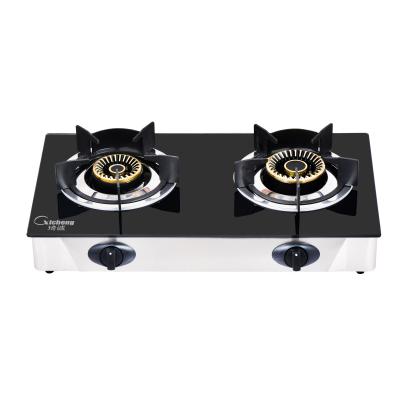 China Hotel Kitchen Tempered Glass Table Top Gas Stove for sale