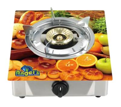 China Hotel 3 D Glass Top Single Burner Gas Cooker for sale