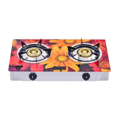 China Household Home Appliance Customize Logo Glass Top Gas Stove for sale