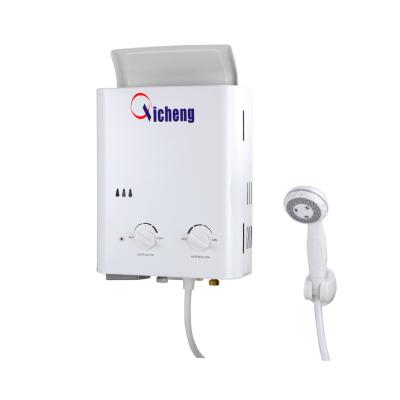 China Portable Hotel Camping 5.5 Liter Low Water Pressure Start Gas Water Heater for sale