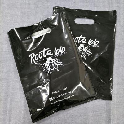 China Eco - Friendly Die Cut Plastic Bags Manufacturer For Plastic Handling Carry Bags Customize Shopping Bags For Garments With Logos for sale