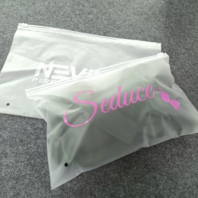 China Wholesale Recyclable EVA Garment White Matte Zipper Bag For Clothes, Custom Bikini Plastic Bags For Packaging With Logo Printing for sale