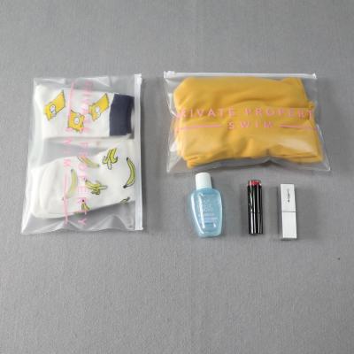 China BIODEGRADABLE custom frosted waterproof zipper zipper packaging bags for cosmetic for sale