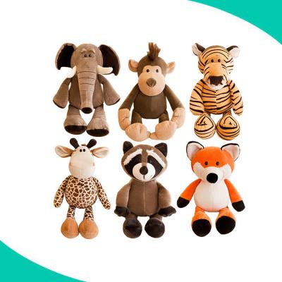 China Promotional Gift Wholesale Baby Jungle Animals Plush Toy Little Kinds Of Soft Stuffed Toys Doll Baby Toys Gift for sale