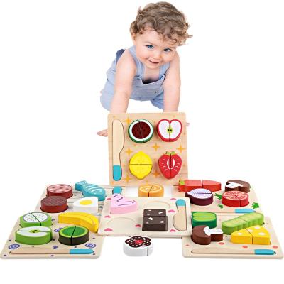 China Preschool Toy Kitchen Play Set Children's Home Kitchen Pretend Game Fruit Education The First Cut Vegetable Toy Role Play Toy For Baby for sale