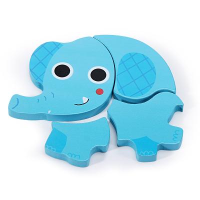 China Cartoon Toy Wooden 3d Animal Puzzle First Knowledge Education Board Game For Kids Toys for sale