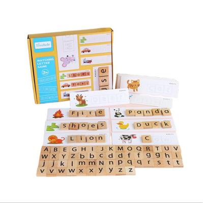 China Cartoon Toy Letter Cognition Matching Learn Word Game Puzzle Baby Educational Spelling Toys for sale