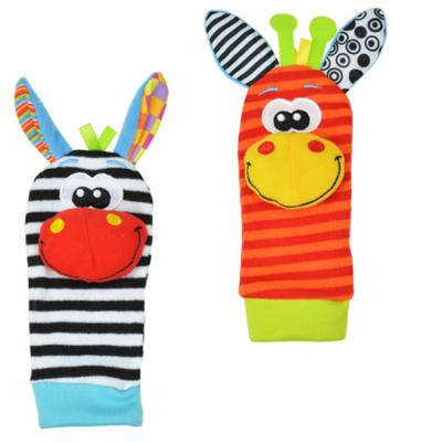 China Toy Hot Sale Baby Watch Inflatable Strap Wrist Stra Bangs Baby Hand Strap Socks Ratchet Toys Wrist Rattle for sale