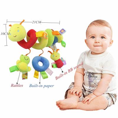 China Toy New Sale Soft Baby Inflatable Toys 0-12 Months Crib Stroller Music Spiral Kids Baby Sensory Newborn Rattles for sale