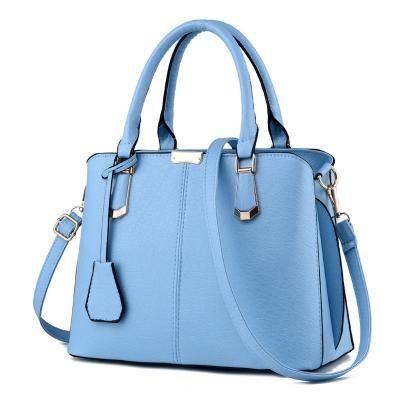 China Fashion& 2021 Factory Wholesale Popular Solid Single-shoulder Fashion Ladies PU Leather Handbag In Stock for sale