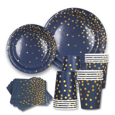 China 9 Ounce Party Supplies Dinnerware Birthday Party Set Disposable Deep Plate For Birthday for sale