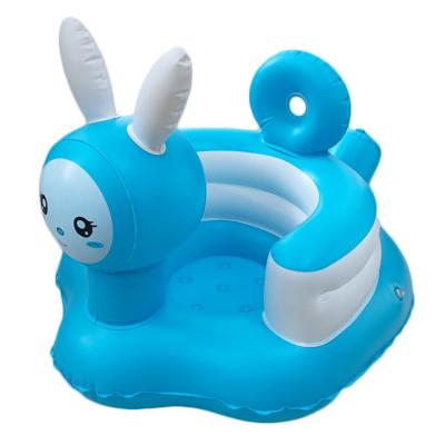 China Traditional Cartoon Baby Inflatable Chair PVC Kids Seat Soft Bath Seat Infant Portable Play Mat Learn Stool for sale