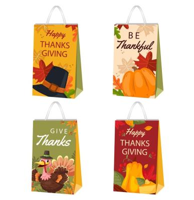 China Eco-Friendly Materials Thanksgiving Candy Cookie Chocolate Gift Recycled Packaging Paper Bag for sale