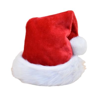 China Create Atmosphere Christmas Plush Santa Hat Xmas Festival Party Decoration for sale