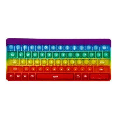 China 2021 New Silicone Adult Child Stress Reliever Funny Compression Toy Silicone Keyboard Fidget Toys for sale