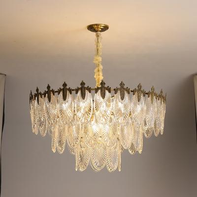 China Modern Branch Shaped Nordic High End Living Room Modern Glass Chandelier Ceiling Light With Luxury Leaf Chandelier for sale