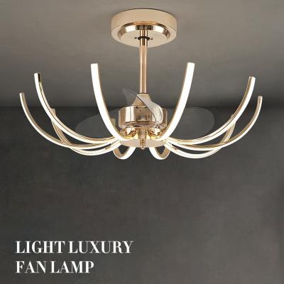 China Modern High Quality Product Selling Modern Led Acrylic Ceiling Fans Chandelier Fan Pendant Lamp for sale