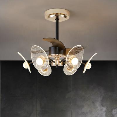 China 2022 Modern Luxury Customized Gold Bedroom Lighting Ceiling Lighting Fan Decorative Modern Chandelier for sale