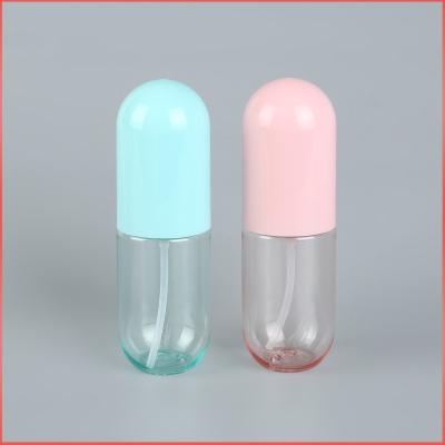 China Transparent Bottle Shape Capsule Bottle Cosmetic Plastic Cosmetic Water Packaging Cleaning Bottle for sale