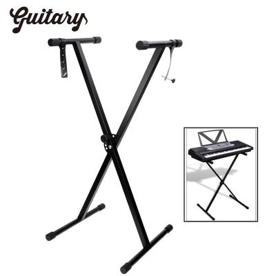 China Musicial Instrument Classic Adjustable Black Single-x Keyboard And Piano Stand For 54 61 Keys Electronic Keyboard for sale