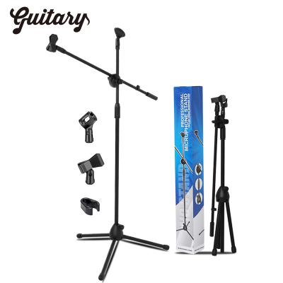 China Microphone Suspension  Scissor Arm Adjustable Boom Height Microphone Stand with Tripod Base for Singing Performance Wedding Stage and Mic Mount for sale