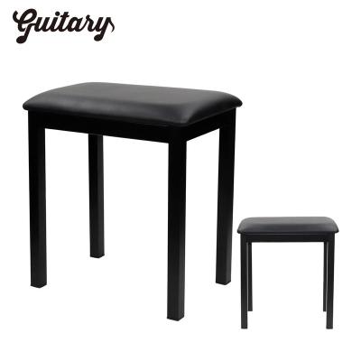 China Durable Chinese Black 61 Key Digital Keyboard Piano Long Leather Bench Stool with Metal Footrest For School for sale