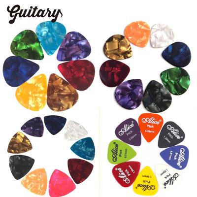 China Guitar Bass Violin Ukulele Colorful Celluloid Custom Different Thicknesses 100 1000 Guitar Picks For Electric Guitar for sale