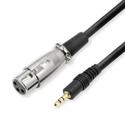 China Mic cable xlr 3m Electric Wire 3.5mm Green Orange Black 3.5 Jack Stereo Audio Cable  Xlr To 3.5mm Mic Cable for sale