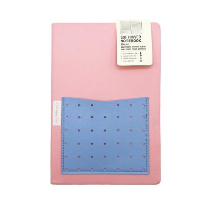 China PU Softcover Notebooks With Special Hole Phone Pocket for sale