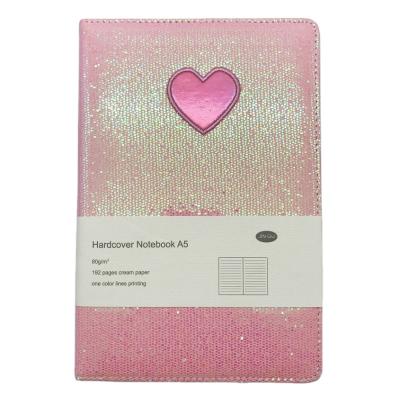 China Hardcover Personalized Cute School Stationery Hardcover Notebook With Embroidery for sale