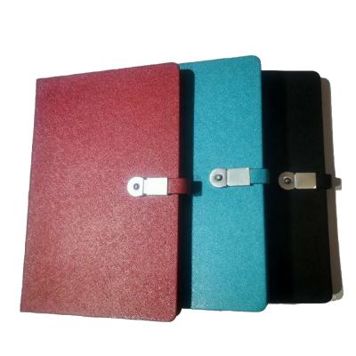 China Magnetic Closure PU Cover Notebook Jingu Stationery with USB for sale