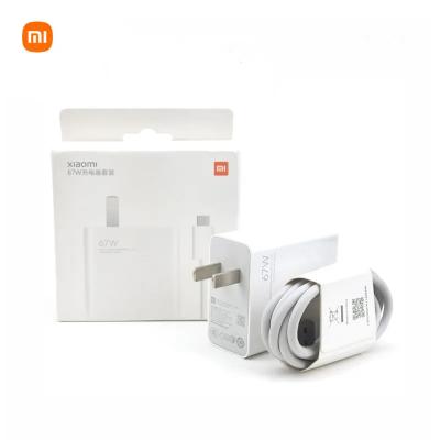 China Mobile Phone Xiaomi mi 67W USB-A Fast Charger Adapter with Type-C Cable super fast charger for mobile phone for sale