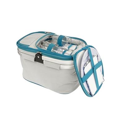 China Insulated Folding Picnic Hamper Insulated Set, Folding Picnic Hamper, Wholesale Picnic Basket for sale