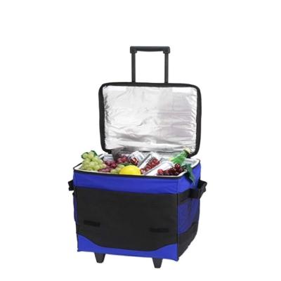 China Rolling Cooler Trolley Waterproof Folding Insulated Cooler Bag, Cooler Bag With Wheels, Cooler Bag For Medication for sale