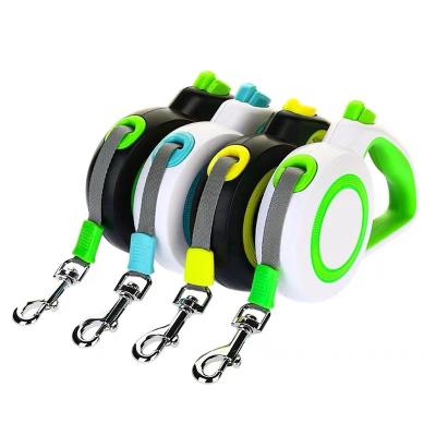 China One Handed Quick Release Brake Dog Leash Automatic Shrink Pet Walking Ropes Nylon Band Pet Walking Leash for sale