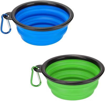 China Collapsible Silicone Pet Water Viable Food Collapsible Travel For Dogs Driver Dog Bowl for sale