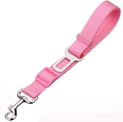 China Dog Cat Car Seat Belt Adjustable Harness Seat Belt Stocked Leash For Small Medium Dogs Travel Clip Pet Supplies for sale